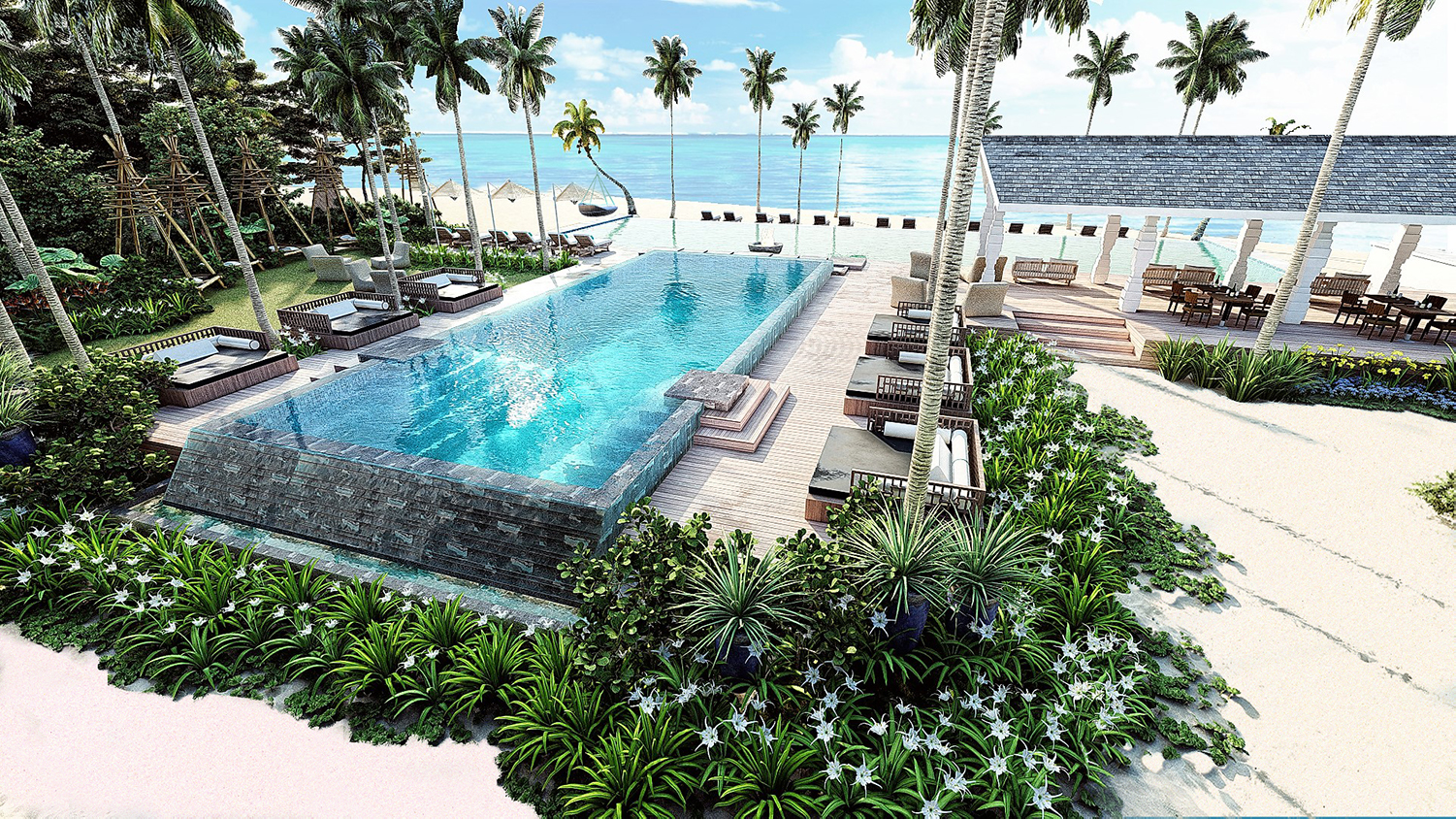 Cora Cora Maldives Resort, main pool