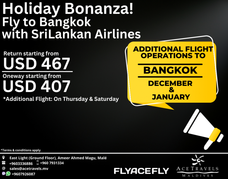Travel Trade Maldives SriLankan Airlines Introduces Additional